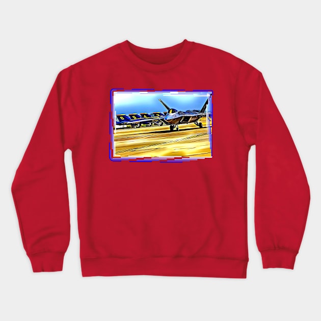 Fighter Aircraft Crewneck Sweatshirt by Arie
